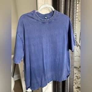 Casual Blue acid washed T-Shirt